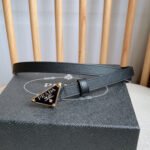 PRADA 25S BELT 15 MM IN BLACK CALFSKIN 598410 - Image 13