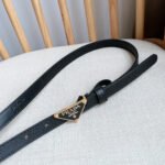 PRADA 25S BELT 15 MM IN BLACK CALFSKIN 598410 - Image 8