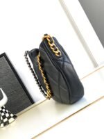 CC LARGE 30 HOBO BAG IN BLACK CALFSKIN MIX METAL HARDWARE - Image 16