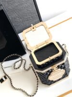 CC 12 TEA BOX MINAUDIERE BAG IN BLACK RESIN - Image 11