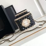 CC 12 TEA BOX MINAUDIERE BAG IN BLACK RESIN - Image 2