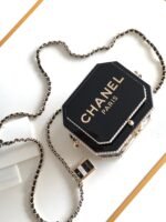 CC 12 TEA BOX MINAUDIERE BAG IN BLACK RESIN - Image 12