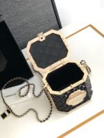CC 12 TEA BOX MINAUDIERE BAG IN BLACK RESIN - Image 10