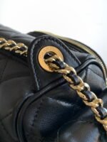 CHANEL 25S CAMERA BAG 23 IN BLACK LAMBSKIN WITH GOLD HARDWARE - Image 6