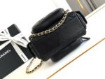 CHANEL 25S CAMERA BAG 23 IN BLACK LAMBSKIN WITH GOLD HARDWARE - Image 13