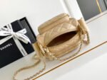 CHANEL 25S CAMERA BAG 23 IN BEIGE LAMBSKIN WITH GOLD HARDWARE - Image 14