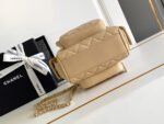 CHANEL 25S CAMERA BAG 23 IN BEIGE LAMBSKIN WITH GOLD HARDWARE - Image 13