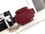 CHANEL 25S CAMERA BAG 23 IN DARK RED LAMBSKIN WITH GOLD HARDWARE - Image 16