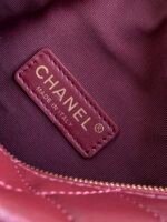 CHANEL 25S CAMERA BAG 23 IN DARK RED LAMBSKIN WITH GOLD HARDWARE - Image 9