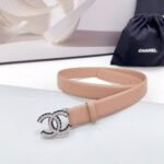 CC 30MM BELT IN DESERT SAND CALFSKIN METAL HARDWARE - Image 3