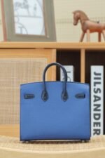 BIRKIN FAUBOURG TOUCH 20 IN NAVY MIX CLASSIC BLUE CALFSKIN WITH SILVER HARDWARE - Image 12