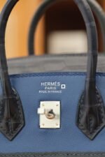 BIRKIN FAUBOURG TOUCH 20 IN NAVY MIX CLASSIC BLUE CALFSKIN WITH SILVER HARDWARE - Image 16