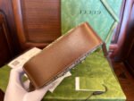 GG 20 HORSEBIT 1955 SMALL BAG IN BEIGE CANVAS AND BROWN CALFSKIN - Image 7