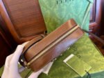 GG 20 HORSEBIT 1955 SMALL BAG IN BEIGE CANVAS AND BROWN CALFSKIN - Image 6