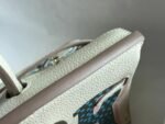 BIRKIN 25 BAG IN WHITE CREAM CALFSKIN WITH COLORFUL STICKER - Image 4