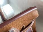BIRKIN 25 BAG IN CHOCOLATE BROWN CALFSKIN WITH COLORFUL STICKER - Image 4