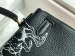 BIRKIN 25 BAG IN BLACK CALFSKIN WITH WHITE STICKER - Image 5