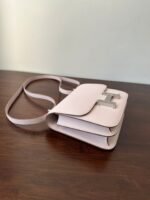 CONSTANCE 18 LIGHT PINK CHEVRE SILVER HARDWARE - Image 9
