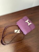 CONSTANCE 18 PURPLE OSTRICH SILVER HARDWARE - Image 13