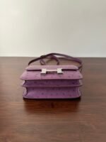 CONSTANCE 18 PURPLE OSTRICH SILVER HARDWARE - Image 8