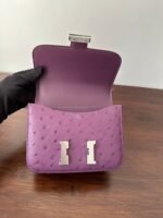 CONSTANCE 18 PURPLE OSTRICH SILVER HARDWARE - Image 9