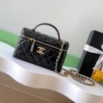 CHANEL 25S VANITY BAG 19 IN BLACK LAMBSKIN GOLD HARDWARE - Image 10
