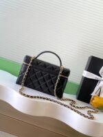 CHANEL 25S VANITY BAG 19 IN BLACK LAMBSKIN GOLD HARDWARE - Image 11