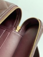 CHANEL 25S VANITY BAG 19.5 CM IN BURGUNDY BROWN LAMBSKIN - Image 17