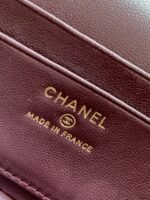 CHANEL 25S VANITY BAG 19.5 CM IN BURGUNDY BROWN LAMBSKIN - Image 9