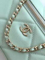 CHANEL 25S VANITY BAG 19.5 CM IN MINT GREEN LAMBSKIN - Image 14