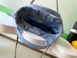 CHANEL 25S MAXI BOW BAG 38 IN BLUE DENIM WITH GOLD HARDWARE - Image 8