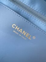 CHANEL 25S MAXI BOW BAG 38 IN BLUE DENIM WITH GOLD HARDWARE - Image 18