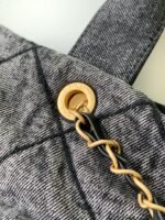 CHANEL 25S MAXI BOW BAG 38 IN DARK GREY DENIM WITH GOLD HARDWARE - Image 7