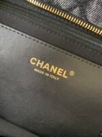CHANEL 25S MAXI BOW BAG 38 IN DARK GREY DENIM WITH GOLD HARDWARE - Image 18
