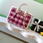 CHANEL 25S SHOPPING BAG 34 IN DARK PINK MIX WHITE TWEED - Image 10