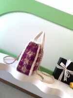 CHANEL 25S SHOPPING BAG 34 IN DARK PINK MIX WHITE TWEED - Image 14