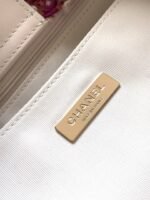 CHANEL 25S SHOPPING BAG 34 IN DARK PINK MIX WHITE TWEED - Image 8