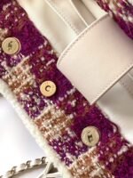 CHANEL 25S SHOPPING BAG 40 IN DARK PINK MIX WHITE TWEED - Image 16