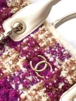 CHANEL 25S SHOPPING BAG 40 IN DARK PINK MIX WHITE TWEED - Image 2