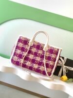 CHANEL 25S SHOPPING BAG 40 IN DARK PINK MIX WHITE TWEED - Image 12