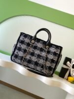 CHANEL 25S SHOPPING BAG 40 IN BLACK MIX GREY TWEED - Image 2