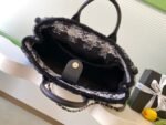CHANEL 25S SHOPPING BAG 40 IN BLACK MIX GREY TWEED - Image 12