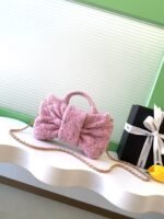 CHANEL 25S BOW BAG 26 IN PINK TWEED WITH GOLD HARDWARE - Image 11