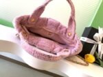 CHANEL 25S BOW BAG 38 IN PINK TWEED WITH GOLD HARDWARE - Image 6