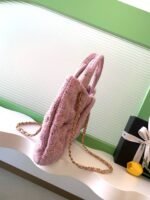 CHANEL 25S BOW BAG 38 IN PINK TWEED WITH GOLD HARDWARE - Image 13