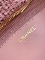 CHANEL 25S BOW BAG 38 IN PINK TWEED WITH GOLD HARDWARE - Image 17