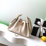 CHANEL 25S HOBO BAG 22 IN LIGHT BEIGE CAVIAR LEATHER WITH GOLD HARDWARE - Image 10
