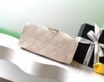 CHANEL 25S HOBO BAG 22 IN LIGHT BEIGE CAVIAR LEATHER WITH GOLD HARDWARE - Image 15