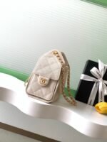 CHANEL 25S HOBO BAG 22 IN LIGHT BEIGE CAVIAR LEATHER WITH GOLD HARDWARE - Image 8