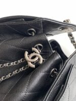 CHANEL 25S HOBO BAG 22 IN BLACK CAVIAR LEATHER STYLE 1 - Image 4